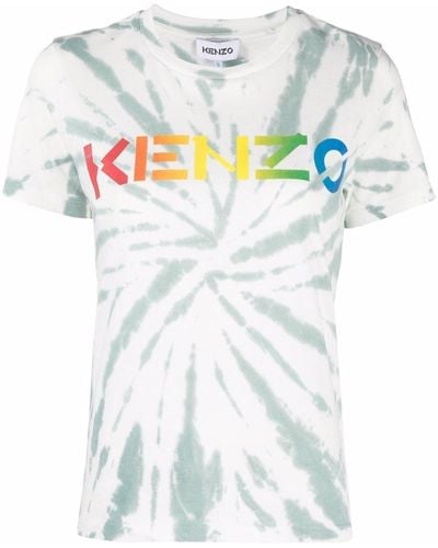 KENZO T-shirt con fantasia tie dye - Multicolore