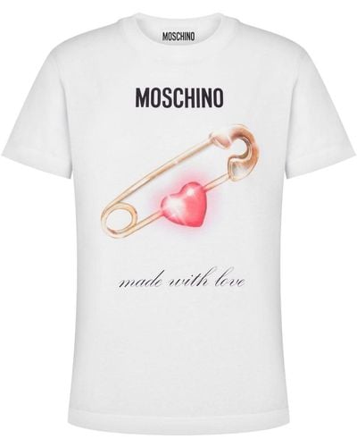 Moschino Graphic-print Cotton T-shirt - White