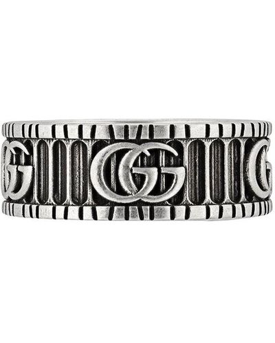 Gucci Sterling Silver GG Marmont Ring - Metallic
