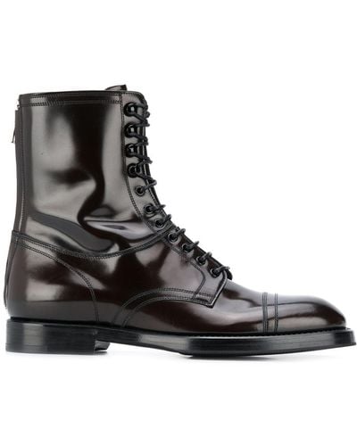 Dolce & Gabbana Michelangelo Lace-up Boots - Brown