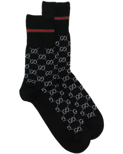 Gucci Socken mit GG-Muster - Schwarz
