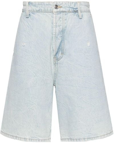 NAHMIAS Jeans-Shorts mit Stone-Wash-Effekt - Blau