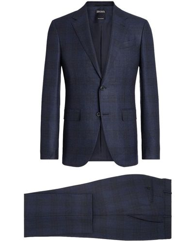 ZEGNA Oasi Single-breasted Cashmere Suit - Blue