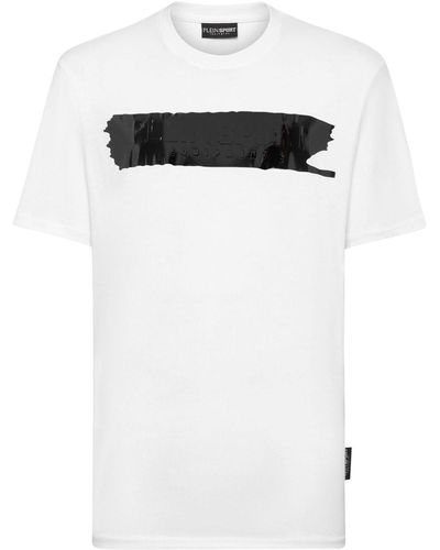 Philipp Plein T-shirt en coton à logo embossé - Blanc