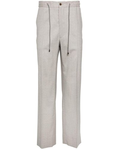 Corneliani Drawstring tapered-leg trousers - Gris