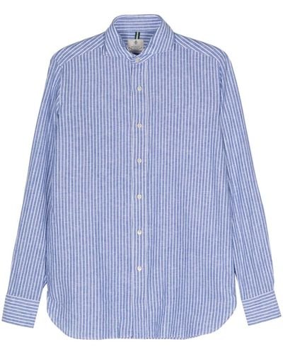 Luigi Borrelli Napoli Long-sleeve Striped Shirt - Blue