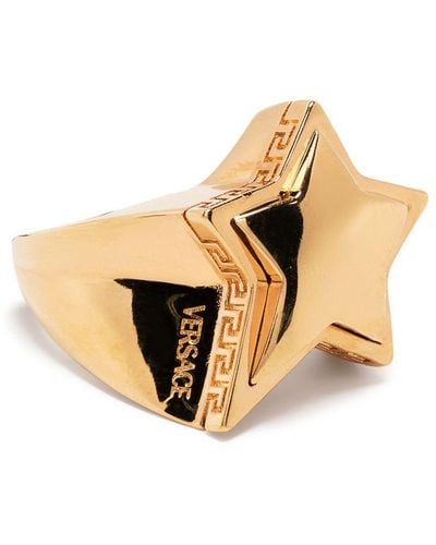 Versace Greca Star-shaped Ring - Metallic