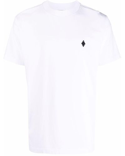 Marcelo Burlon Camiseta con logo Cross bordado - Blanco