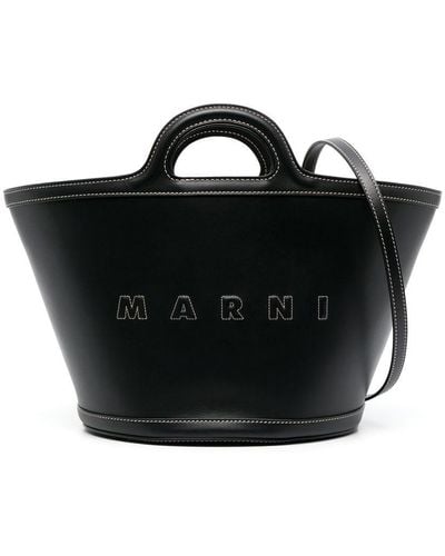 Marni Tropicalia Grote Shopper - Zwart