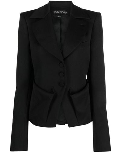Tom Ford Tailored Single-breasted Blazer - Black