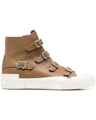Ash Buckle-detail Leather Sneakers - Brown