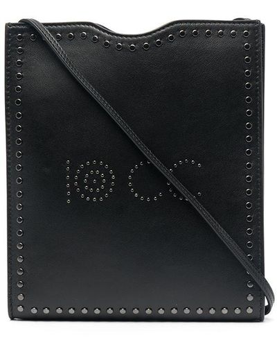 10 Corso Como Logo-studded Leather Shoulder Bag - Black
