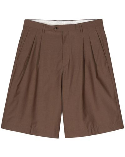 Lardini Pleated Tailored Shorts - Brown