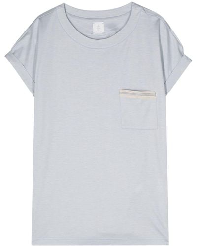 Eleventy Camiseta con bolsillo de parche - Gris