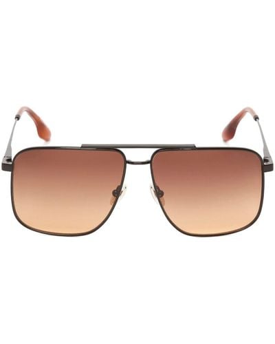 Victoria Beckham Navigator-frame Gradient-lenses Sunglasses - Pink