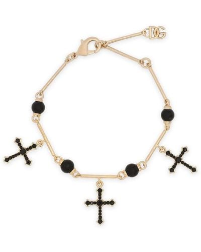 Dolce & Gabbana Armband Mit Kreuz-Charms - Mettallic