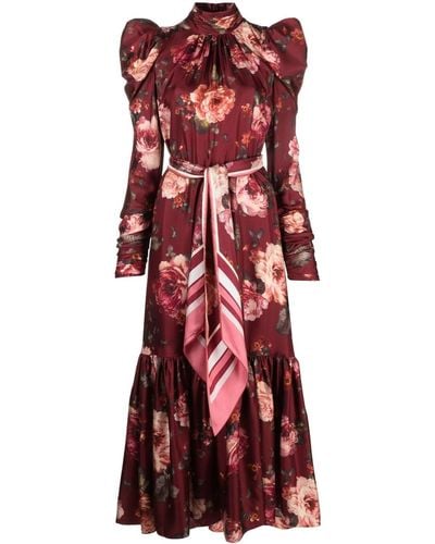 Zimmermann Luminosity Floral-print Silk Dress - Women's - Silk - Red
