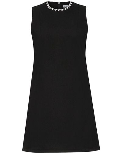 Area Cut Out-detail Sleeveless Minidress - Black