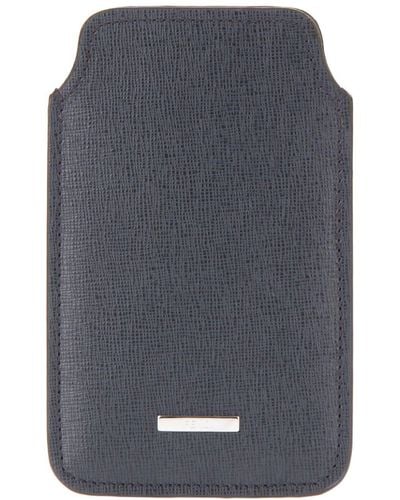 Fendi Calf Leather Iphone 5 And 5s Case - Zwart