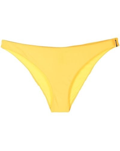 Moschino Logo-patch Bikini Bottom - Yellow
