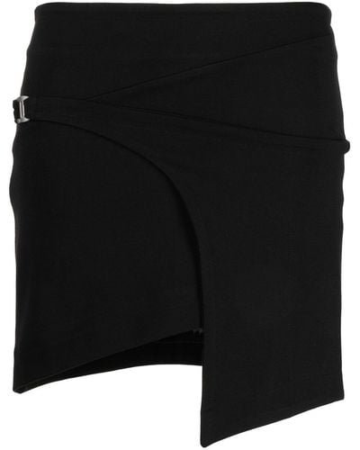 HELIOT EMIL Minifalda ajustada con diseño cruzado - Negro