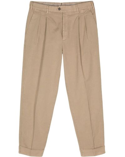 PT Torino The Reporter low-rise tapered trousers - Natur