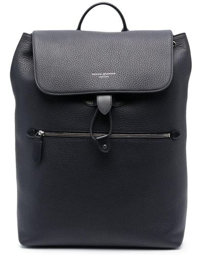 Aspinal of London Reporter Grained-leather Backpack - Black