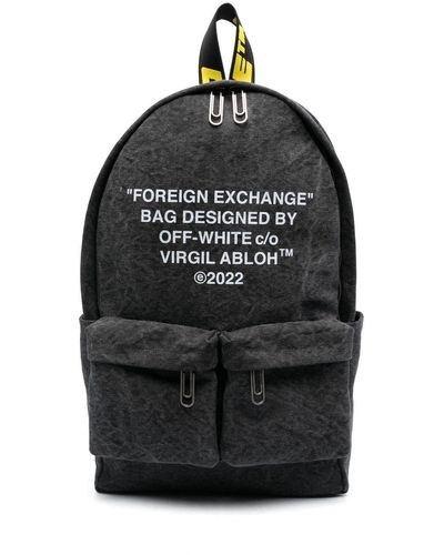 Off-White c/o Virgil Abloh Rucksack mit Slogan-Print - Schwarz