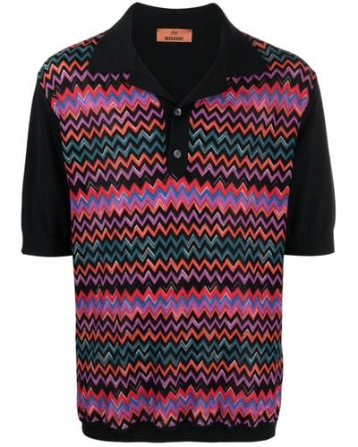 Missoni Poloshirt Met Zigzag-patroon - Rood
