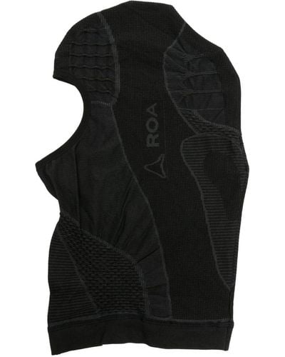 Roa Intarsia-logo 3d-knit Balaclava - Black