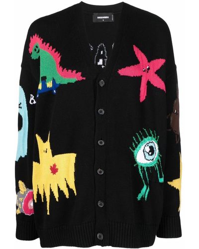 DSquared² Intarsia Vest - Zwart