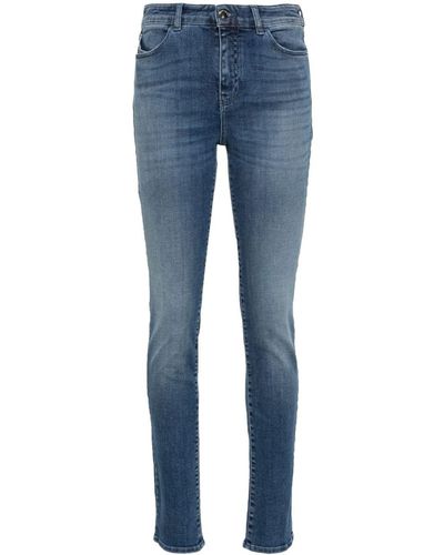 Emporio Armani J18 high-rise skinny jeans - Blau