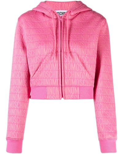 Moschino Sudadera con capucha y monograma - Rosa