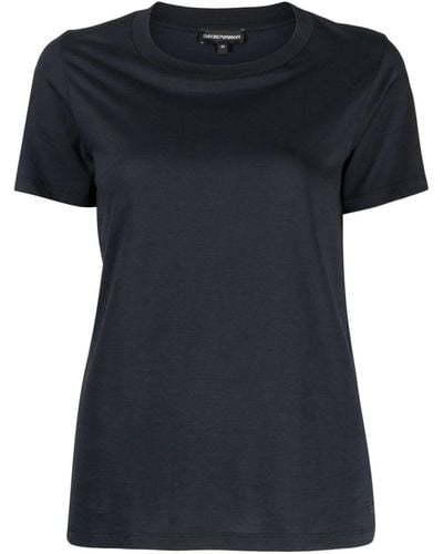 Emporio Armani Round-neck Cotton T-shirt - Black