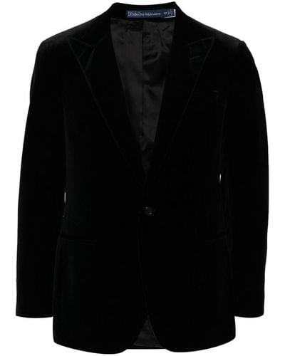 Polo Ralph Lauren Velvet Cotton Blazer - Black