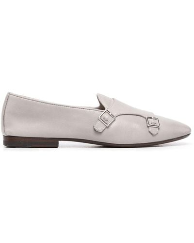 Henderson Buckle-detail Leather Loafers - White