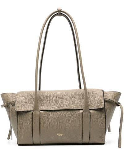 Mulberry Small Soft Bayswater Leather Tote Bag - Natural