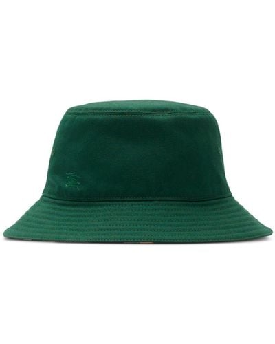 Burberry Check-pattern Reversible Bucket Hat - Green