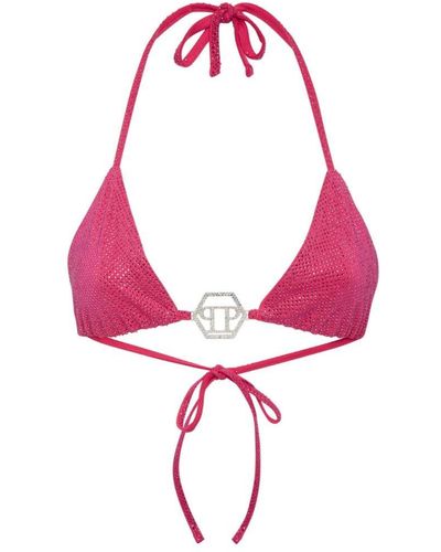 Philipp Plein Bikini Top Bikini Stones - Rosa