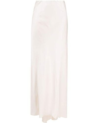 Peserico Enver Satin Maxi Skirt - White