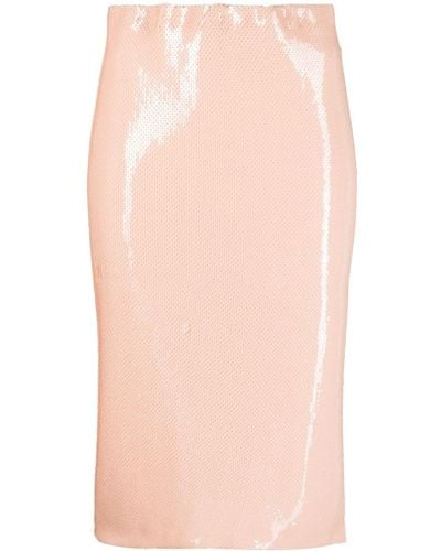 N°21 Sequin-design Midi Skirt - Pink