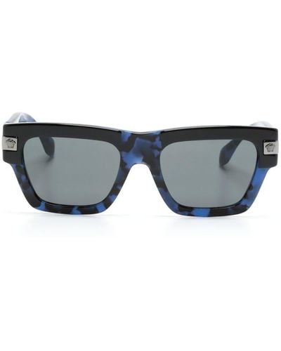 Versace Classic Top Sonnenbrille mit eckigem Gestell - Blau