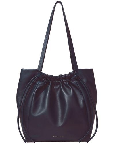 Proenza Schouler Drawstring-fastened Leather Tote - Blue