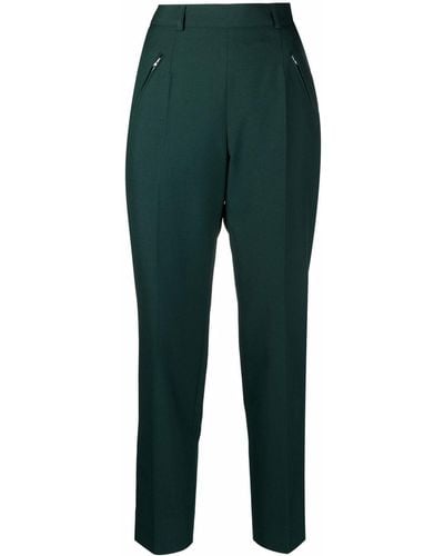 Maison Margiela Pantalones de vestir de talle alto - Verde