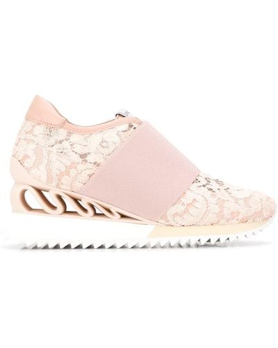 Le Silla Rubel Wave Lace Trainers - Pink