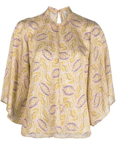 Forte Forte Embroidered Shift Blouse - Natural
