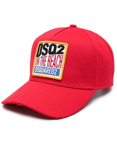 DSquared² Cappello da baseball con applicazione - Rosso