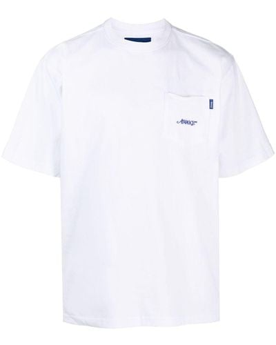 AWAKE NY Logo-embroidered Cotton T-shirt - White