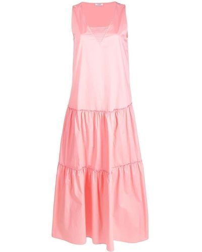 Peserico Mouwloze Maxi-jurk - Roze