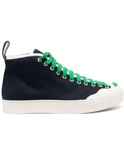 Sunnei Contrast-laces High-top Sneakers - Blue